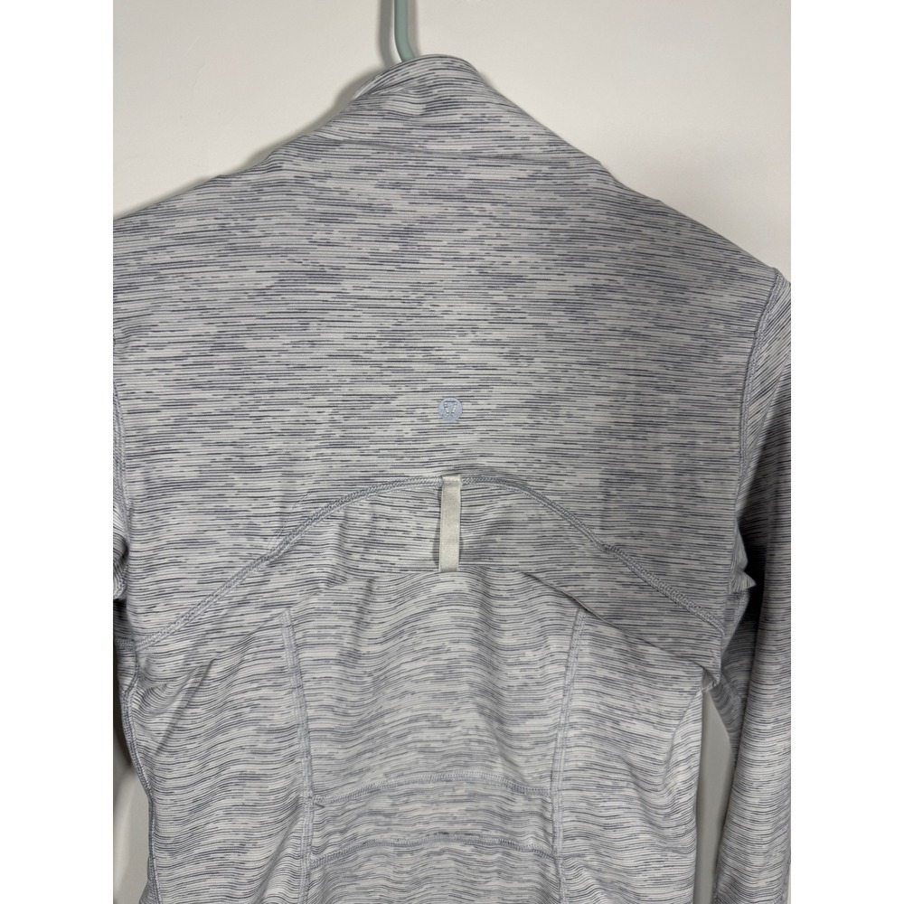 Lululemon Define Jacket Size 6 Grey White Space Dye Full Zip Yoga Athletic - Picture 5 of 8